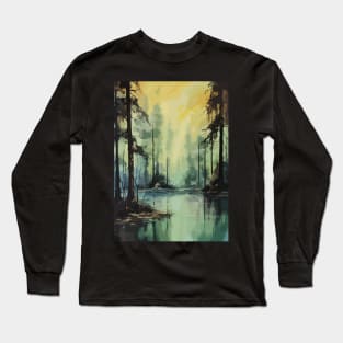 Contaminated Forest Abstract Art Long Sleeve T-Shirt